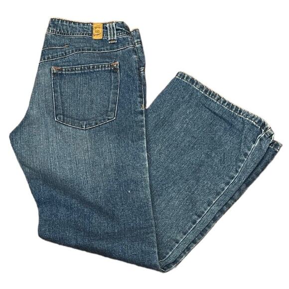 VTG Y2K Tommy Hilfiger HIPSTER FLARE Women Size 8 Blue 100% Cotton Denim Jeans - Picture 4 of 7